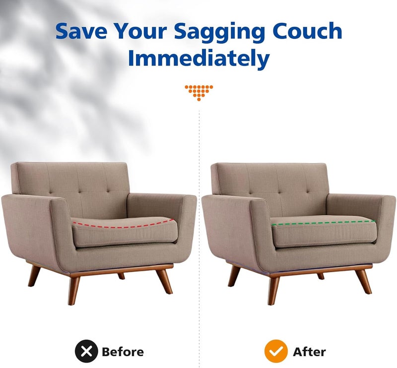 RA RUNNING ALIEN Couch Cushions Support for Sagging Seat 20"X 20"Insert pads Supports Board Sofa Furniture seat Cushion Under Sag Repair, Curved High Density Foam Replacement for Sectional Loveseat Chair Blue Set of 2 - Image 5